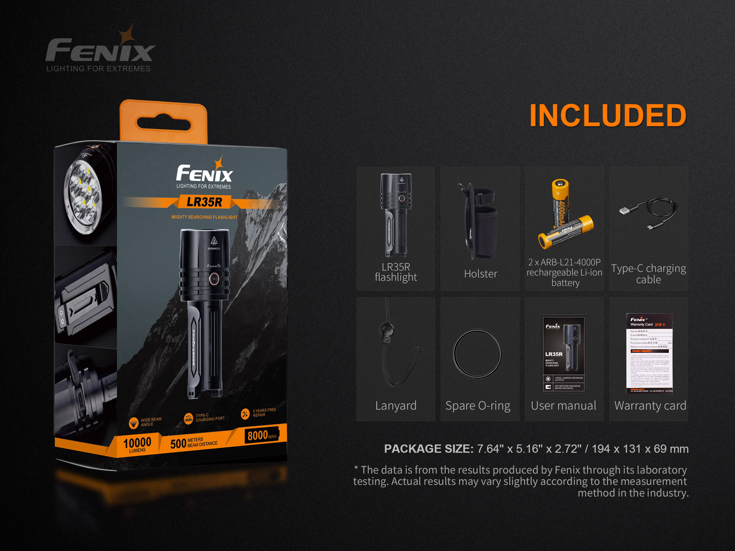 Φακός Fenix LR35R Επαναφορτιζόμενος με USB - Image 7